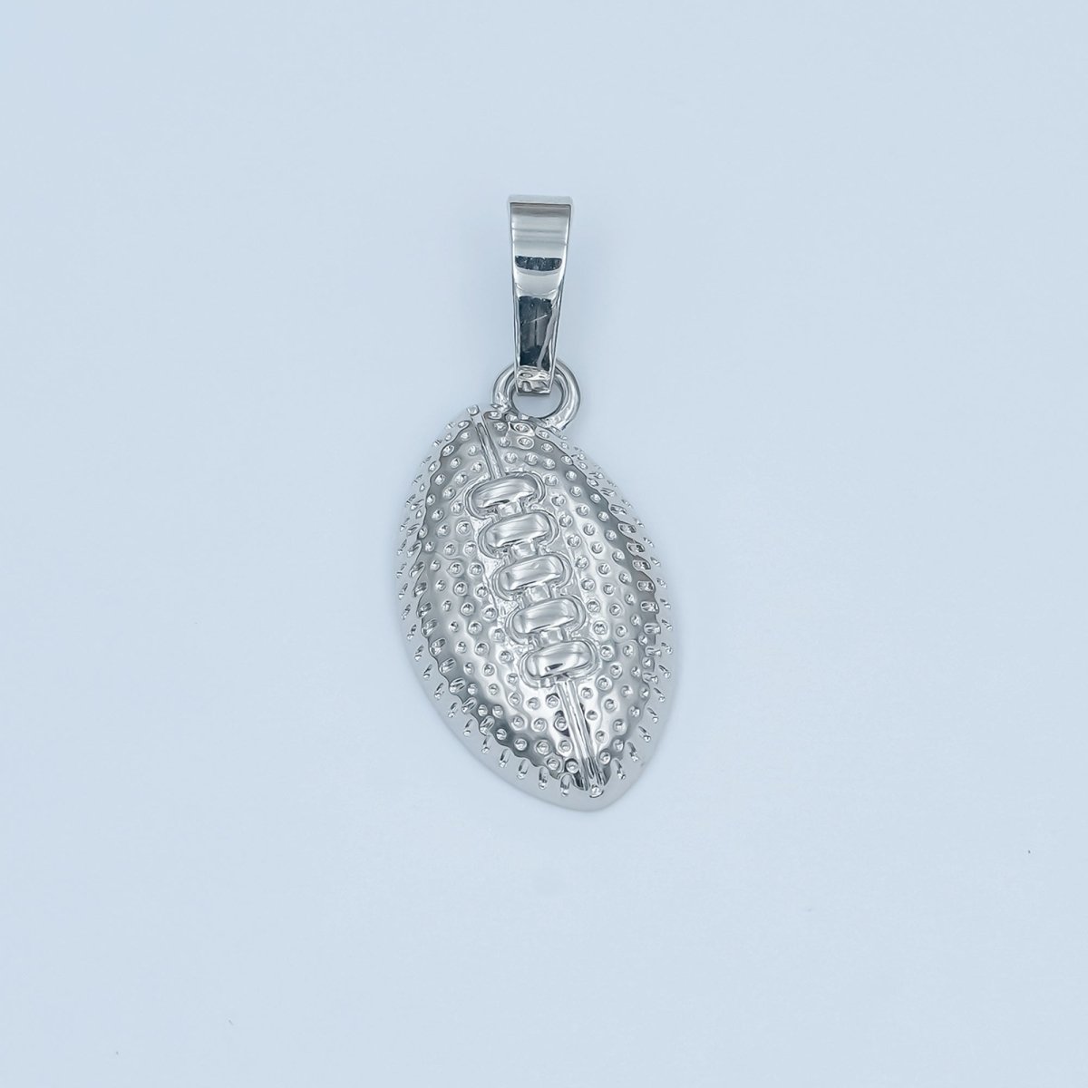 24K Gold Filled Football Sports Equipment Dotted Minimalist Pendant in Gold & Silver | AA1333