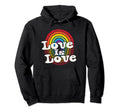 Lgbtq Love Is Love Gay Pride Lgbt Hoodie - Aesthetic Graphic Men Women