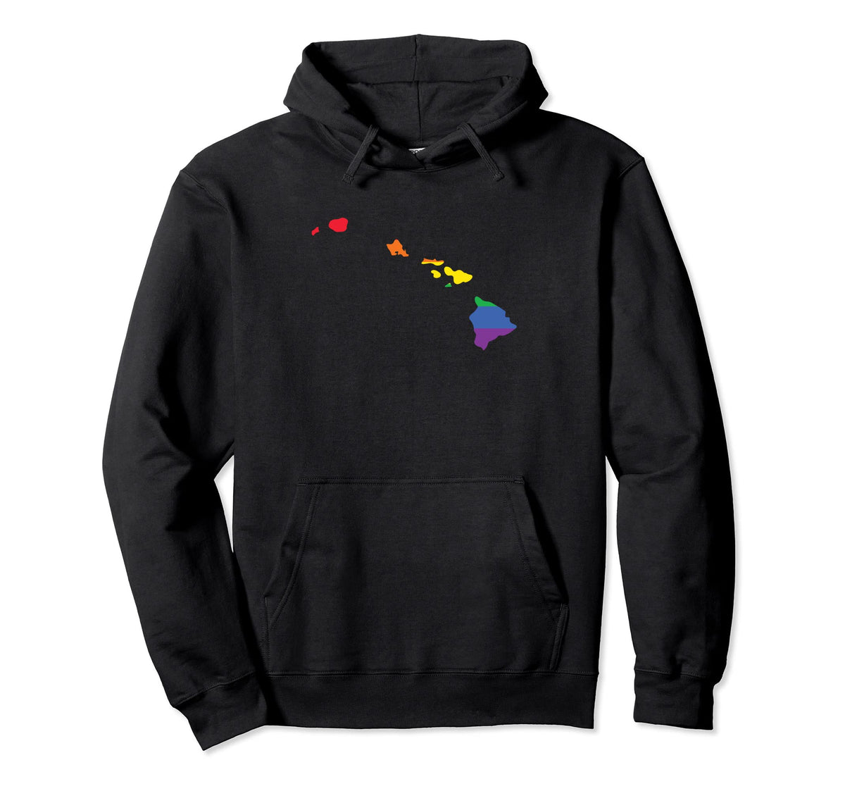 Hawaii Lgbtq Rainbow Flag Gay Pride Hoodie - Custom Art Print Unisex