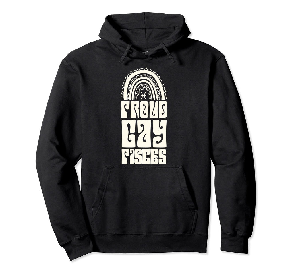 Proud Gay Pisces Queer Lgbtq Pride Hoodie - Graphic Print Men Women