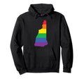 New Hampshire Lgbtq Rainbow Flag Gay Pride Hoodie - Graphic Print Men Women