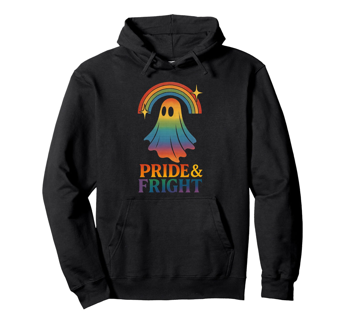 Pride Fright Boho Rainbow Ghost Lgbtq Hoodie - Streetwear Style Men Women