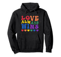 Gay Pride Rainbow Groovy Lgbtq Love Hoodie - Casual Everyday Wear Unisex