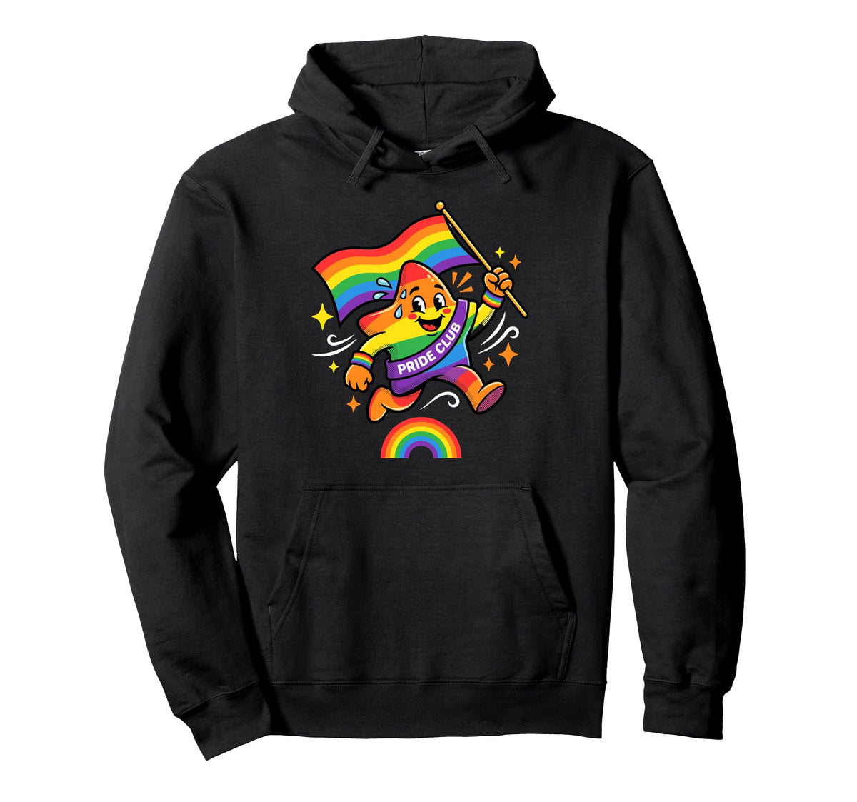 Lgbtq Rainbow Pride Parade Kawaii Cartoon Hoodie - Graphic Print for Adults