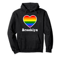 Brooklyn Gay Pride Lgbtq Lgbt Rainbow Hoodie - Minimalist Print for Adults