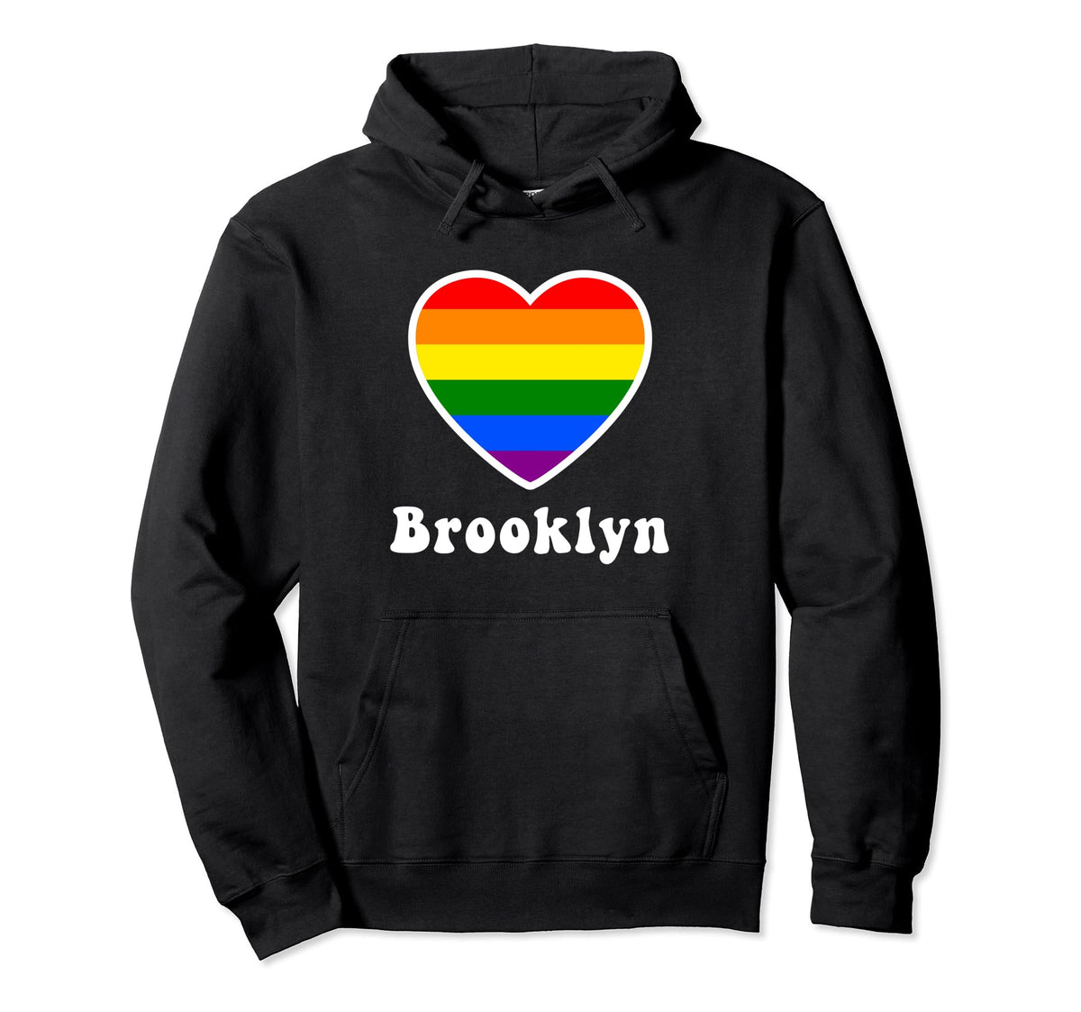 Brooklyn Gay Pride Lgbtq Lgbt Rainbow Hoodie - Minimalist Print for Adults