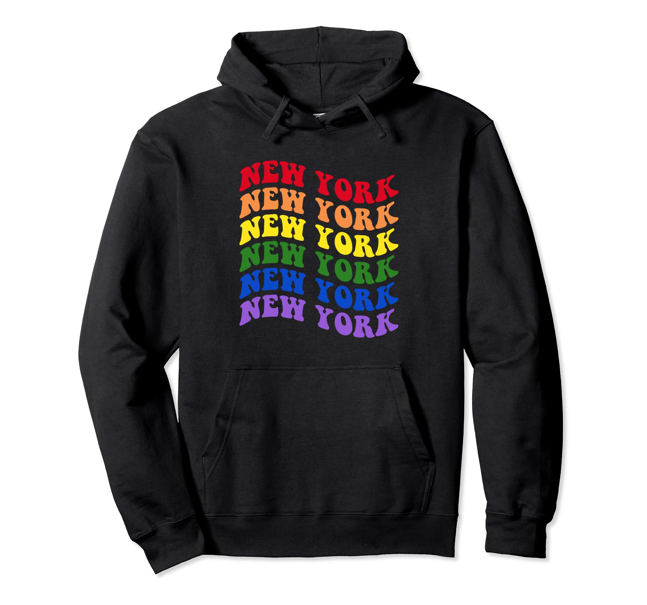 New York Gay Pride Rainbow Lgbt Lgbtq Hoodie - Trendy Graphic for Adults