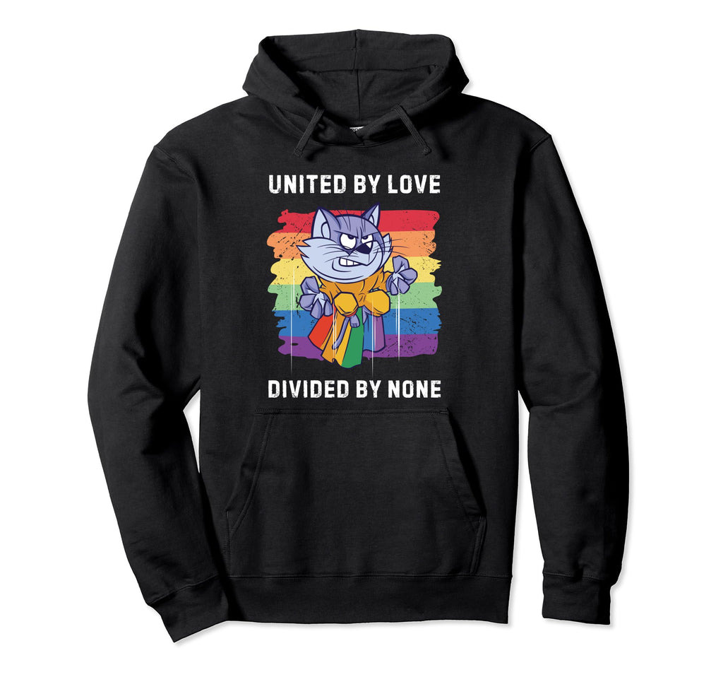 Lgbtq Cat Pride Month United Love Hoodie - Fun Novelty Design for Adults