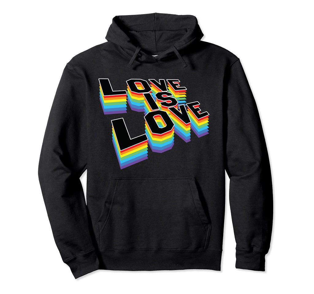Lgbtq Rainbow Love Is Gay Pride Equality Hoodie - Novelty Apparel Unisex