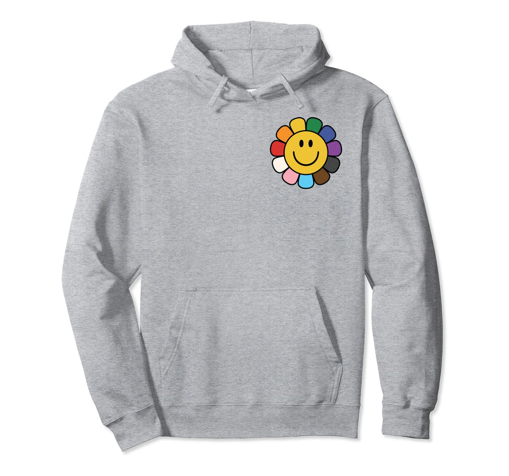 Trans Lgbtq Subtle Pride Ally Smile Face Hoodie - Trendy Graphic Men Women