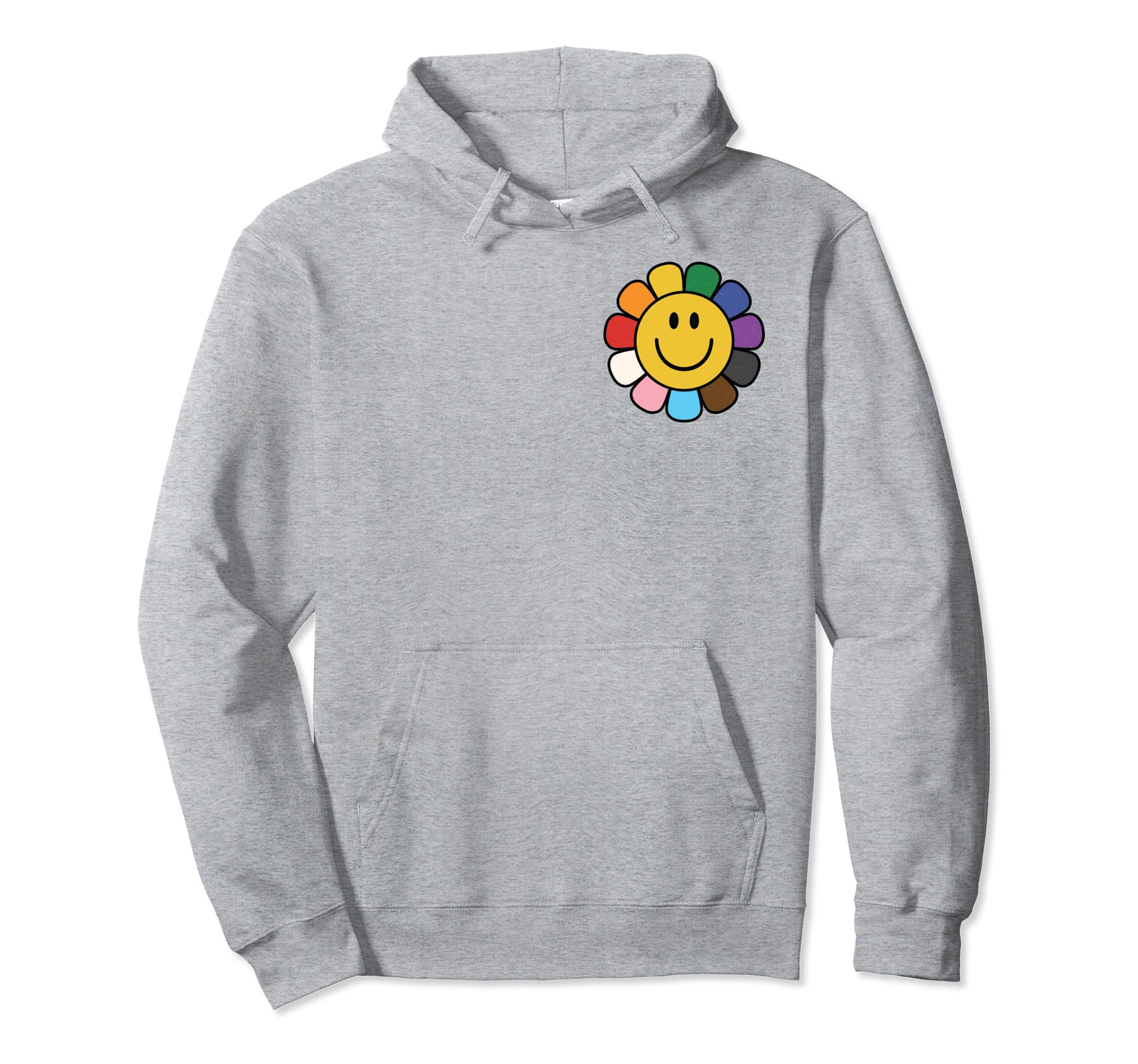 Trans Lgbtq Subtle Pride Ally Smile Face Hoodie - Trendy Graphic Men Women