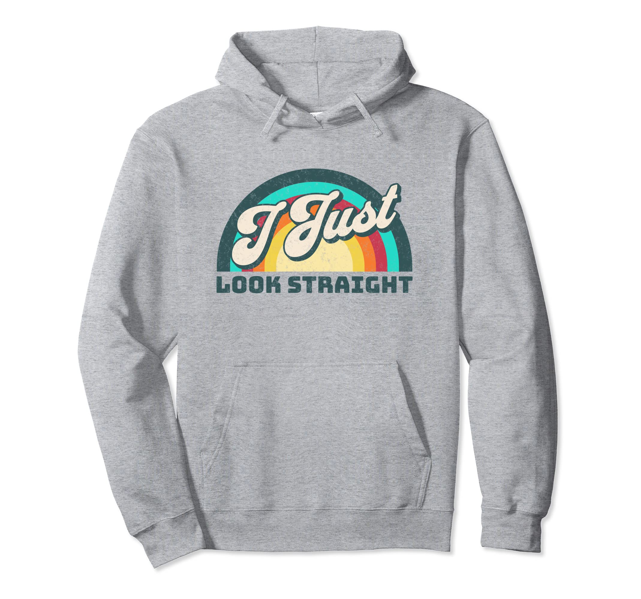 Lgbtq I Just Straight Gay Pride Lgbt Hoodie - Minimalist Print for Adults