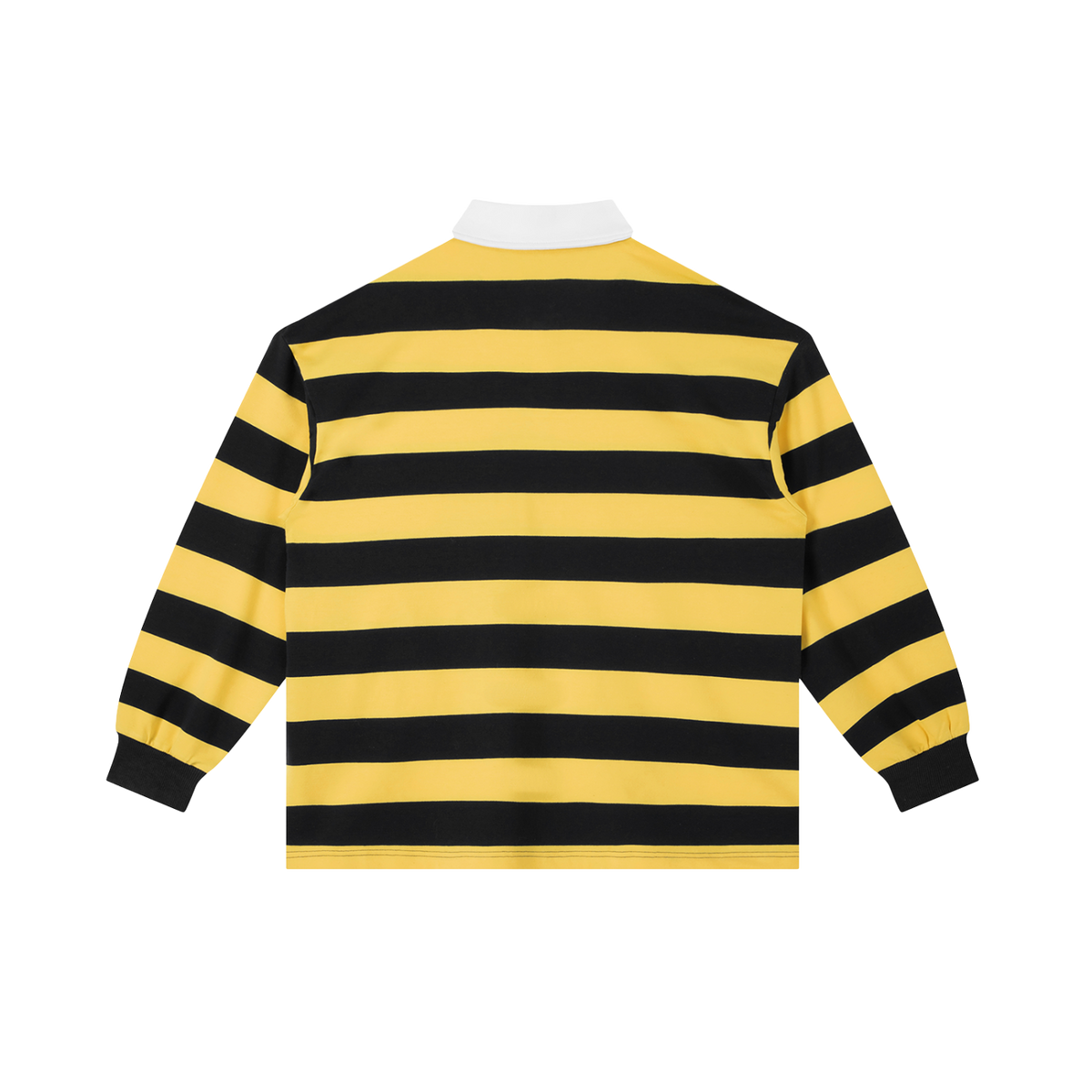 404ASTERISKS Collared Color Block Stripe Polo Shirt Streetwear