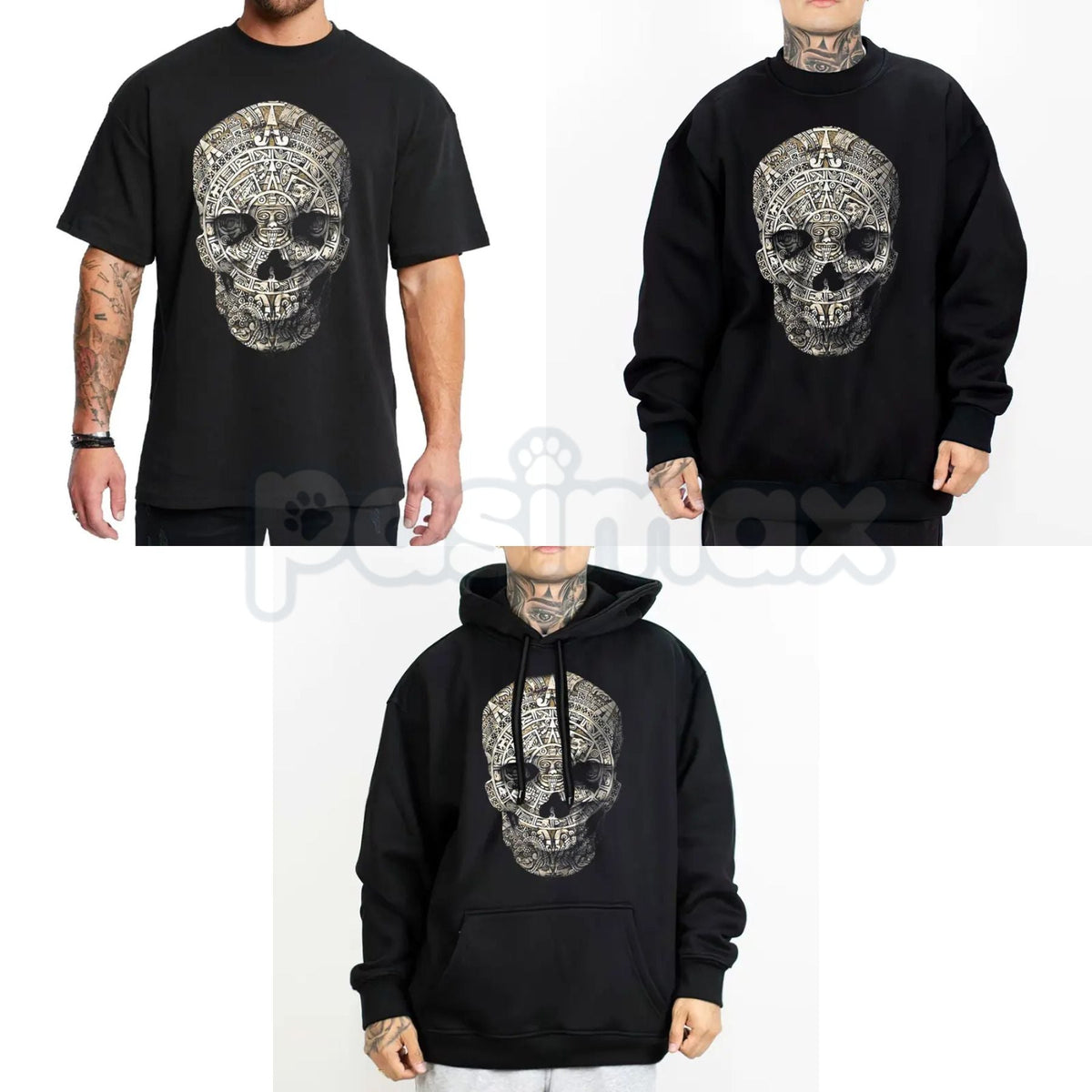Chicano Skull Art Lowrider Shirt – Oversized Mexican Graphic Hoodie & Heavyweight Streetwear Sweatshirt