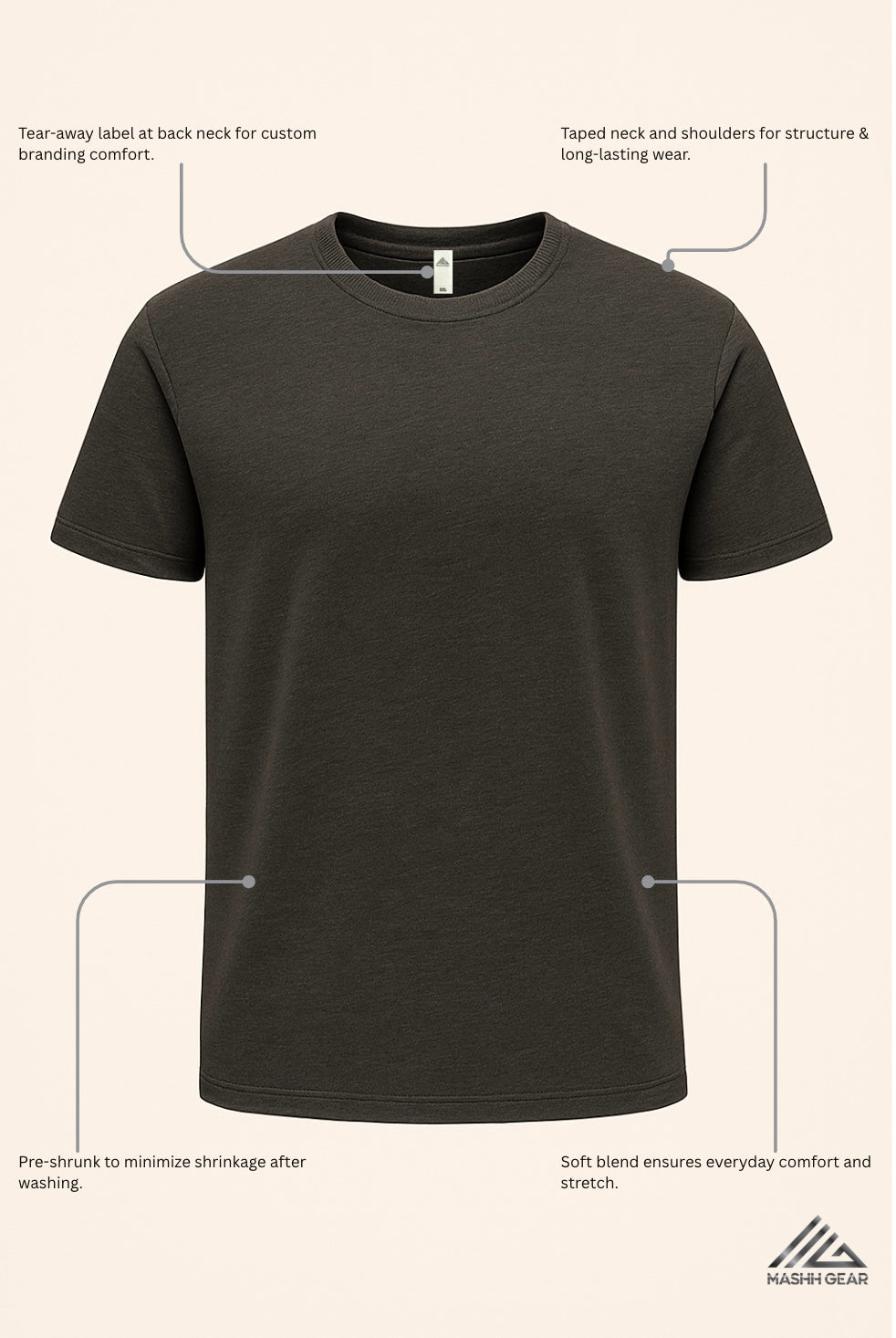 Blankify--3 pack Extra Soft Medium Weight Short Sleeve T-Shirts