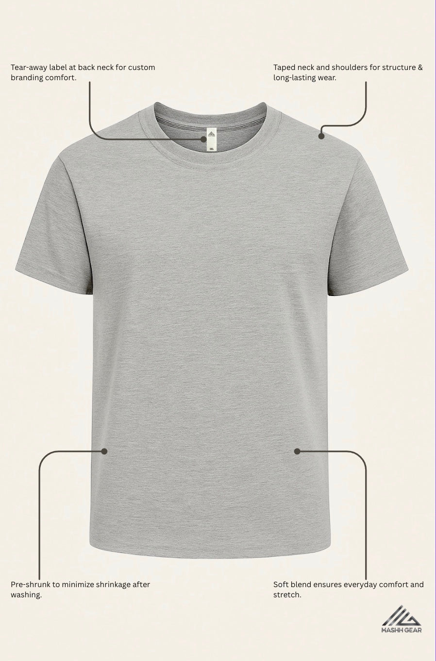 Blankify--3 pack Extra Soft Medium Weight Short Sleeve T-Shirts