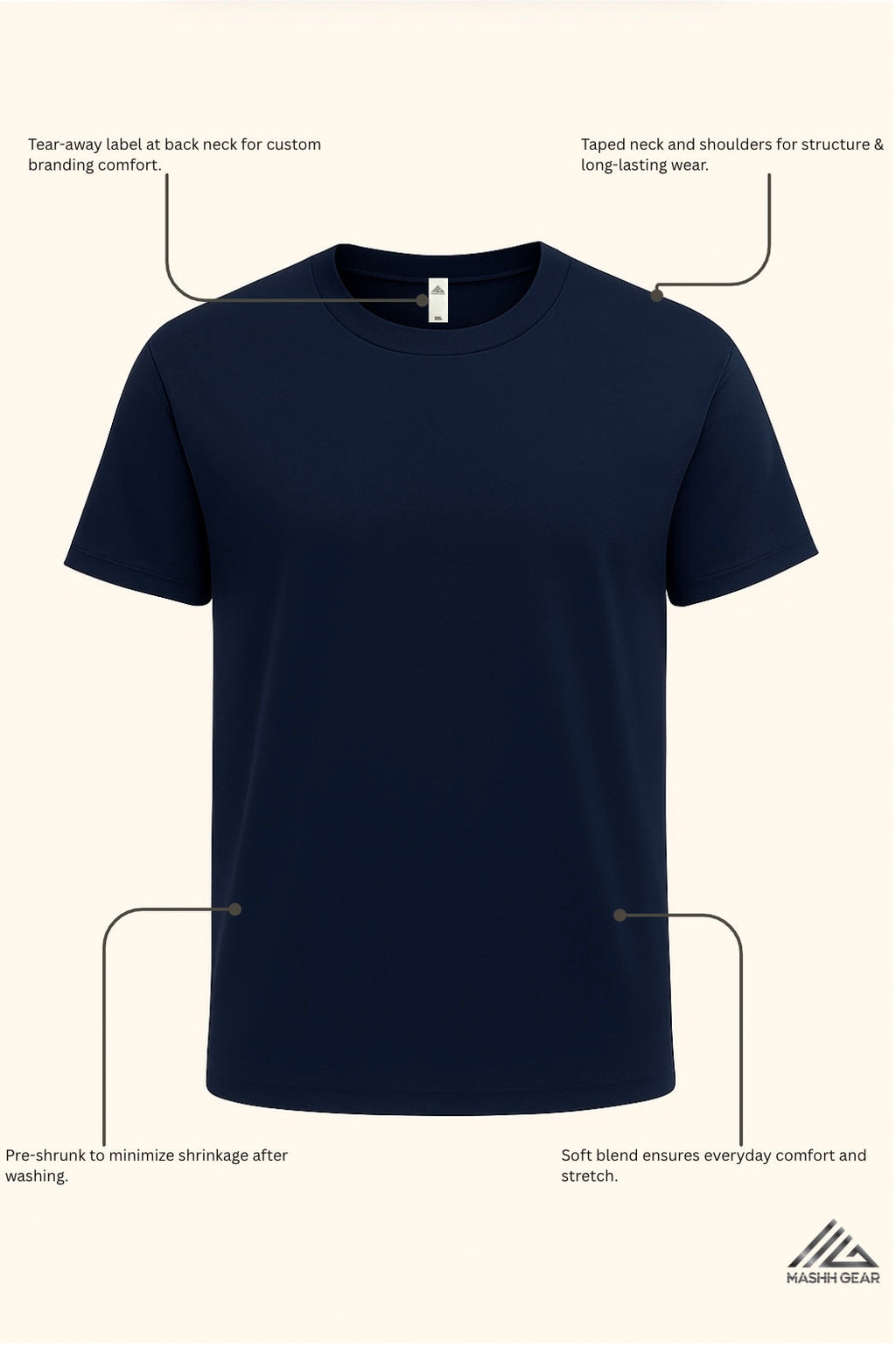 Blankify--3 pack Extra Soft Medium Weight Short Sleeve T-Shirts