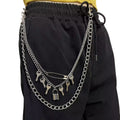 Vintage Metal Key Pendant Multi-layer Waist Chain