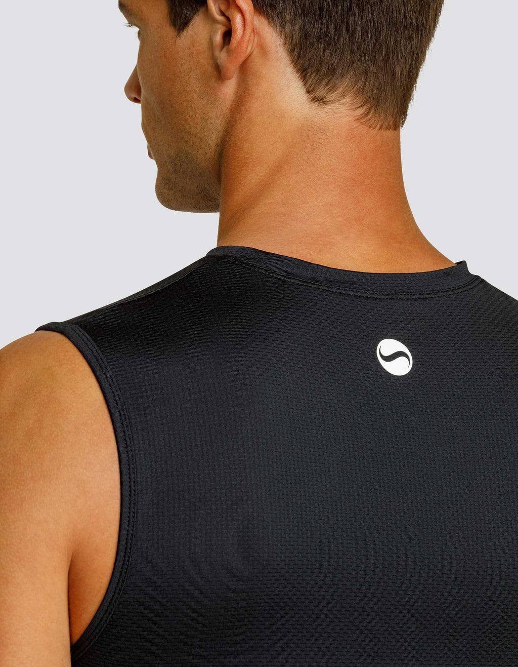 JOSH MUSCLE TANK - ONYX BLACK LOGO