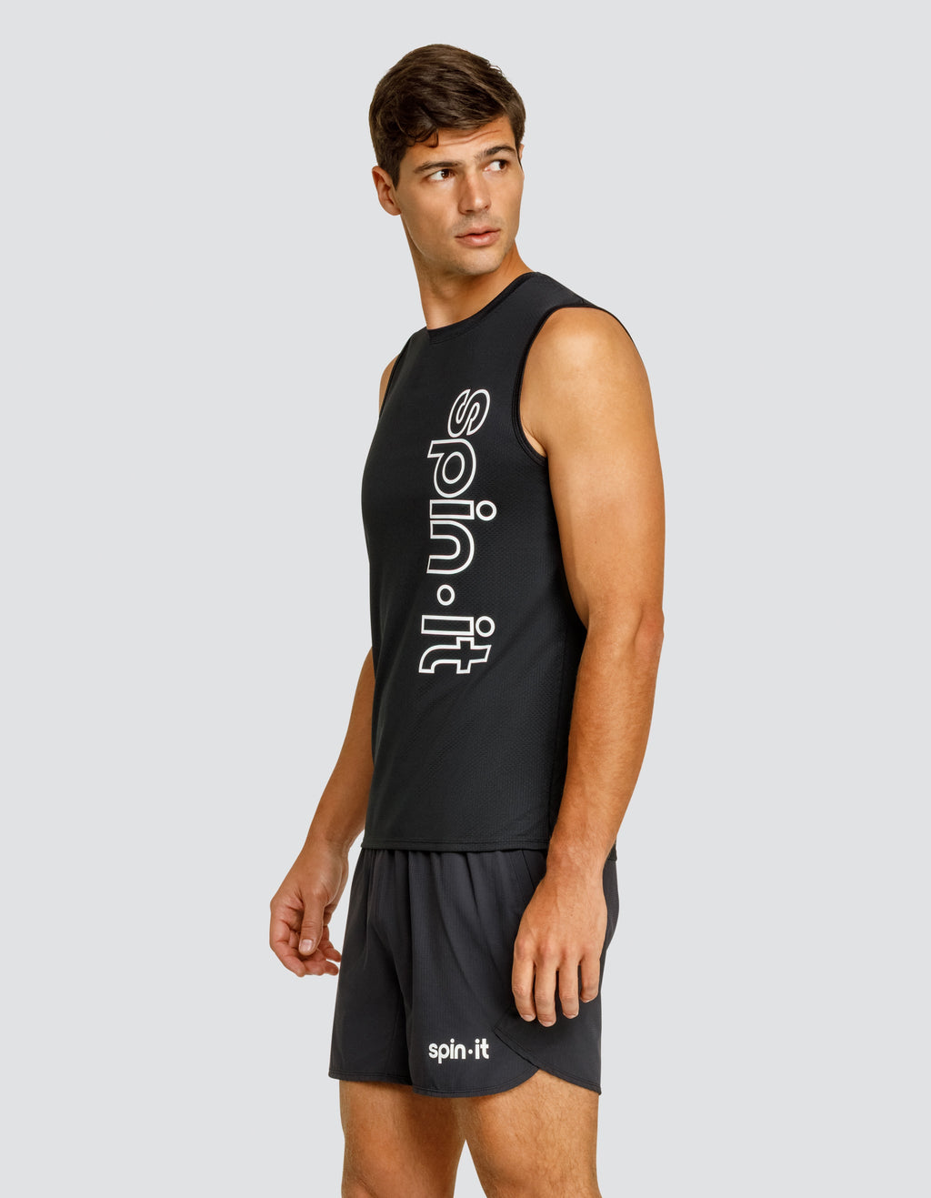 JOSH MUSCLE TANK - ONYX BLACK LOGO