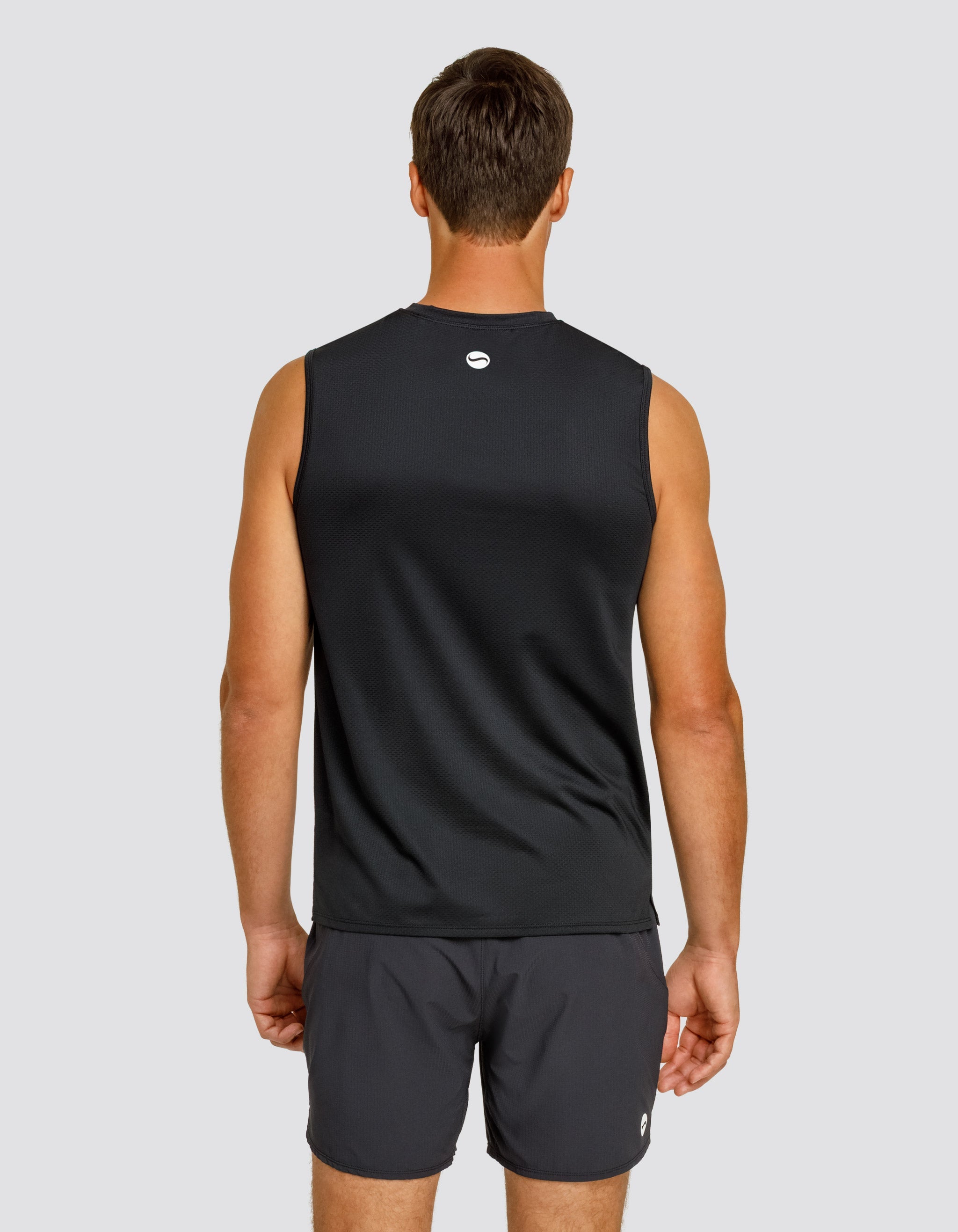 JOSH MUSCLE TANK - ONYX BLACK LOGO