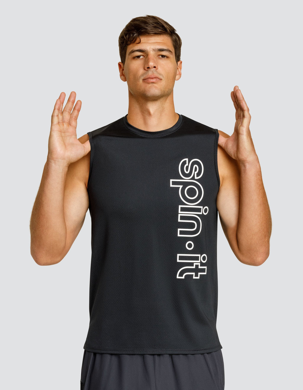 JOSH MUSCLE TANK - ONYX BLACK LOGO