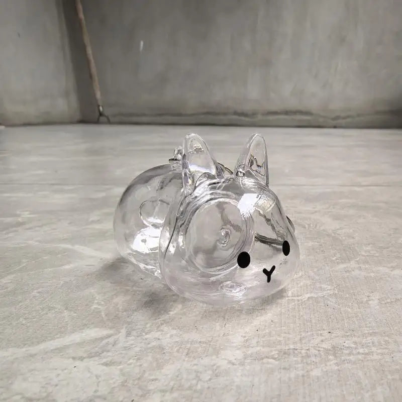 Pet Hair Memorial Transparent Storage Box Keychain | Cute Animal Rabbit Fur Organizer Bag Pendant