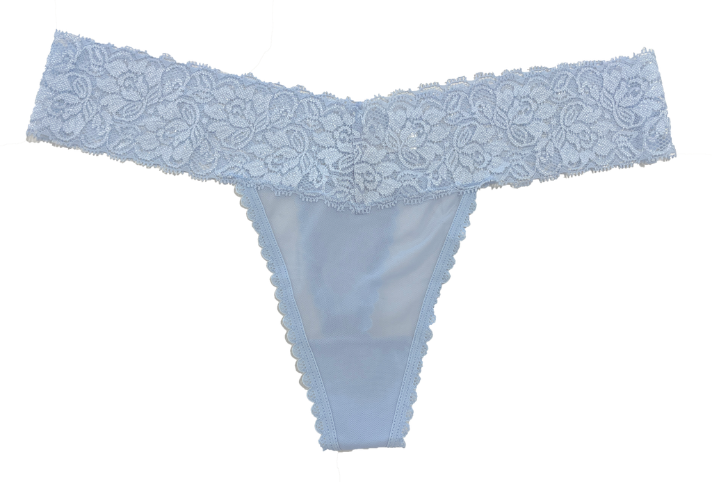 Mesh and Lace Classic Thong, XS-2X