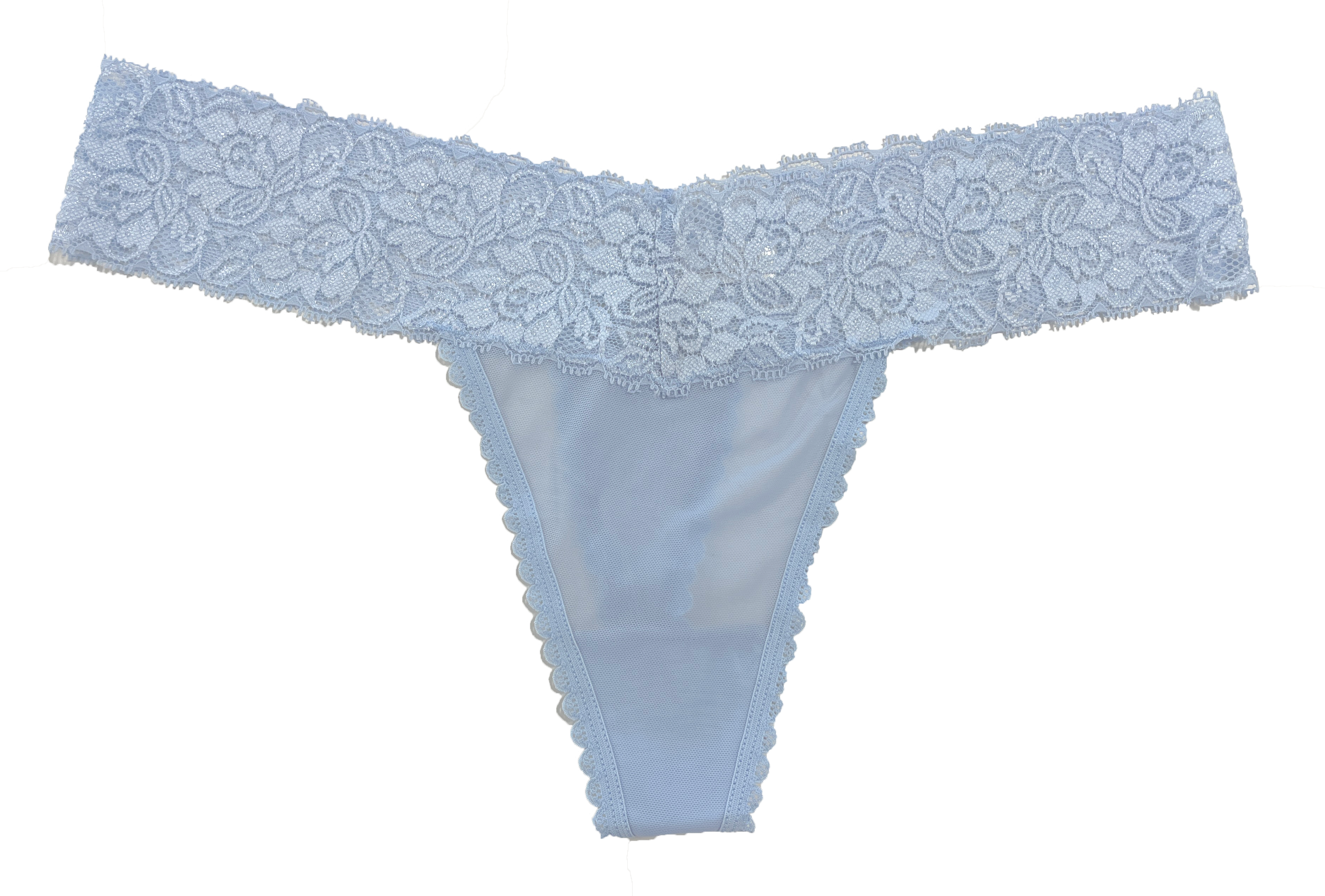 Mesh and Lace Classic Thong, XS-2X