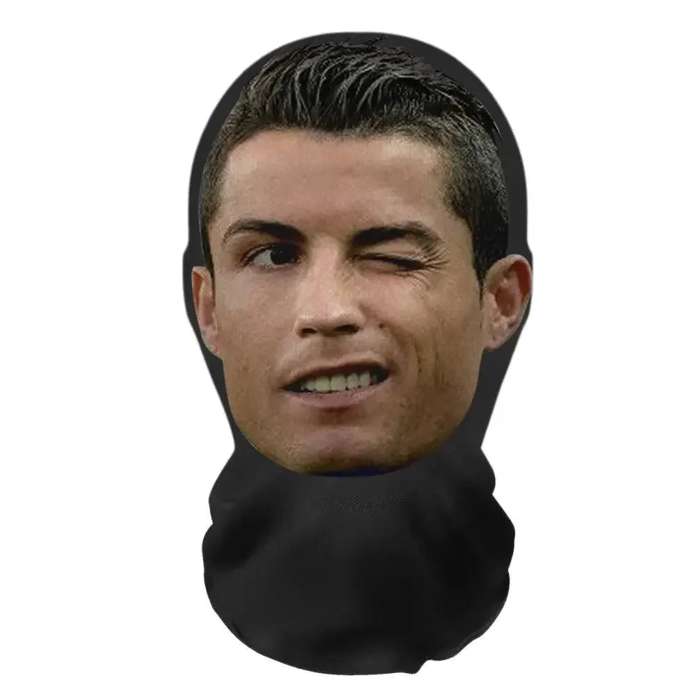 Realistic 3D Celebrity Face Mask | Full Face Nylon Cosplay Headgear for Halloween