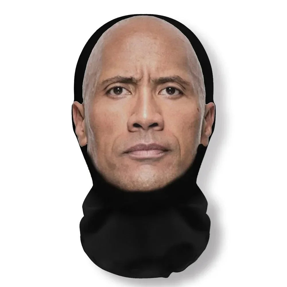 Realistic 3D Celebrity Face Mask | Full Face Nylon Cosplay Headgear for Halloween